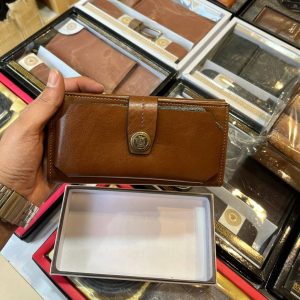 کیف پول چرم طبیعی پالتویی مردانه سه لت طرح ماسیمو دوتی
