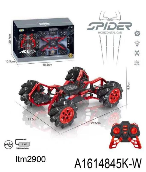 ماشین کنترلی اسپایدر 360 درجه فلزی آیتم 2900 - تصویر 7