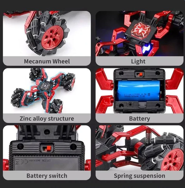 ماشین کنترلی اسپایدر 360 درجه فلزی آیتم 2900 - تصویر 11