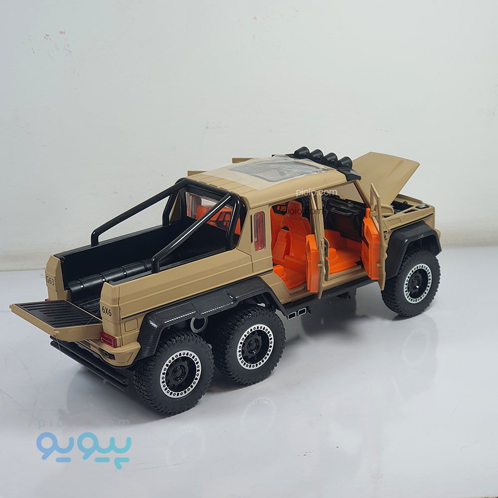 ماکت ماشین فلزی مرسدس بنز باراباس شش چرخ AMG G63 آیتم M929R مقیاس 1:22 - تصویر 2