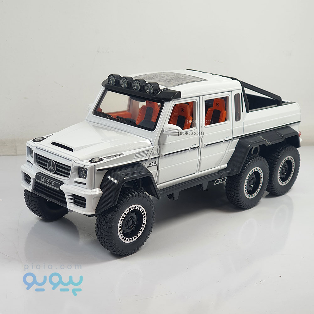 ماکت ماشین فلزی مرسدس بنز باراباس شش چرخ AMG G63 آیتم M929R مقیاس 1:22 - تصویر 3